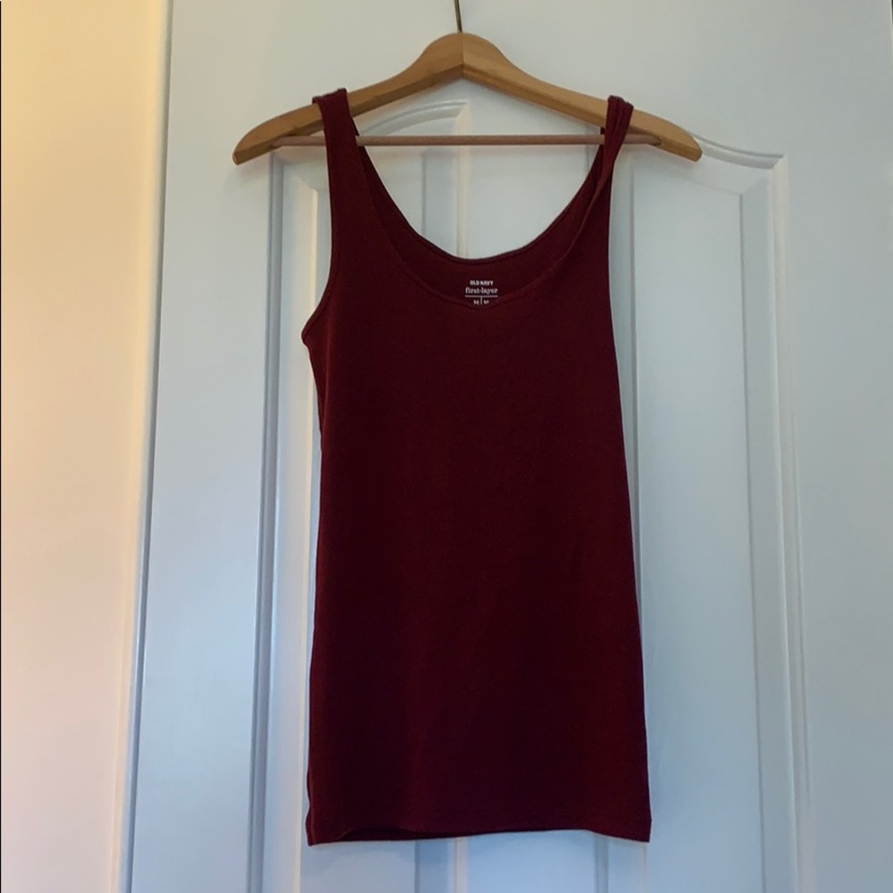 Burgundy old navy tank top